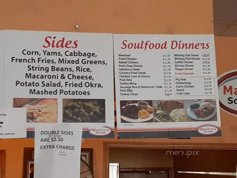 Martin's Soulfood & Catering - Virginia Beach, VA menu_pic