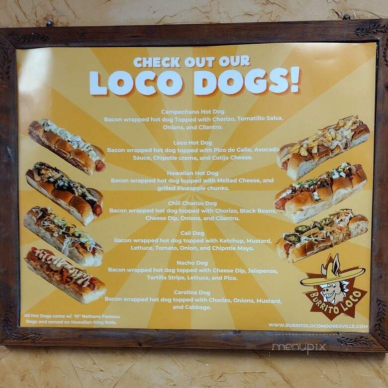 Burrito Loco - Mooresville, NC menu_pic