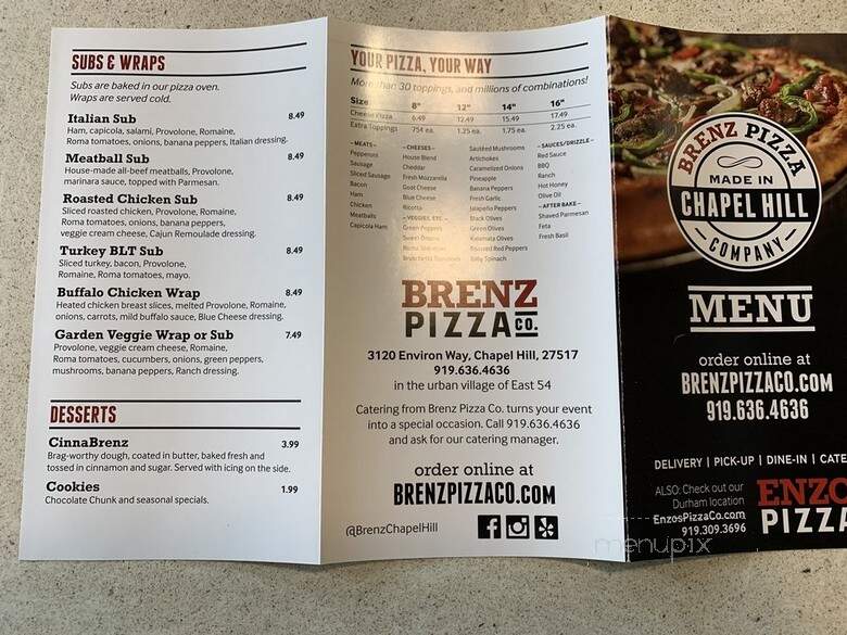 Brenz Pizza Co. - Chapel Hill, NC