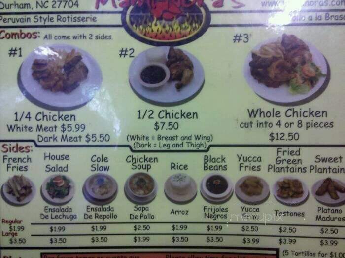 Alpaca Peruvian Charcoal Chicken - Durham, NC menu_pic
