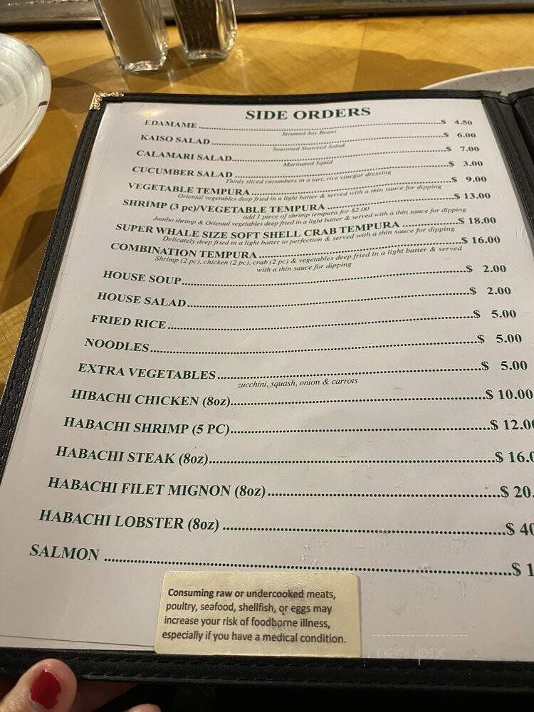 Asahi Japanese Steakhouse & Sushi Bar - Greensboro, NC menu_pic