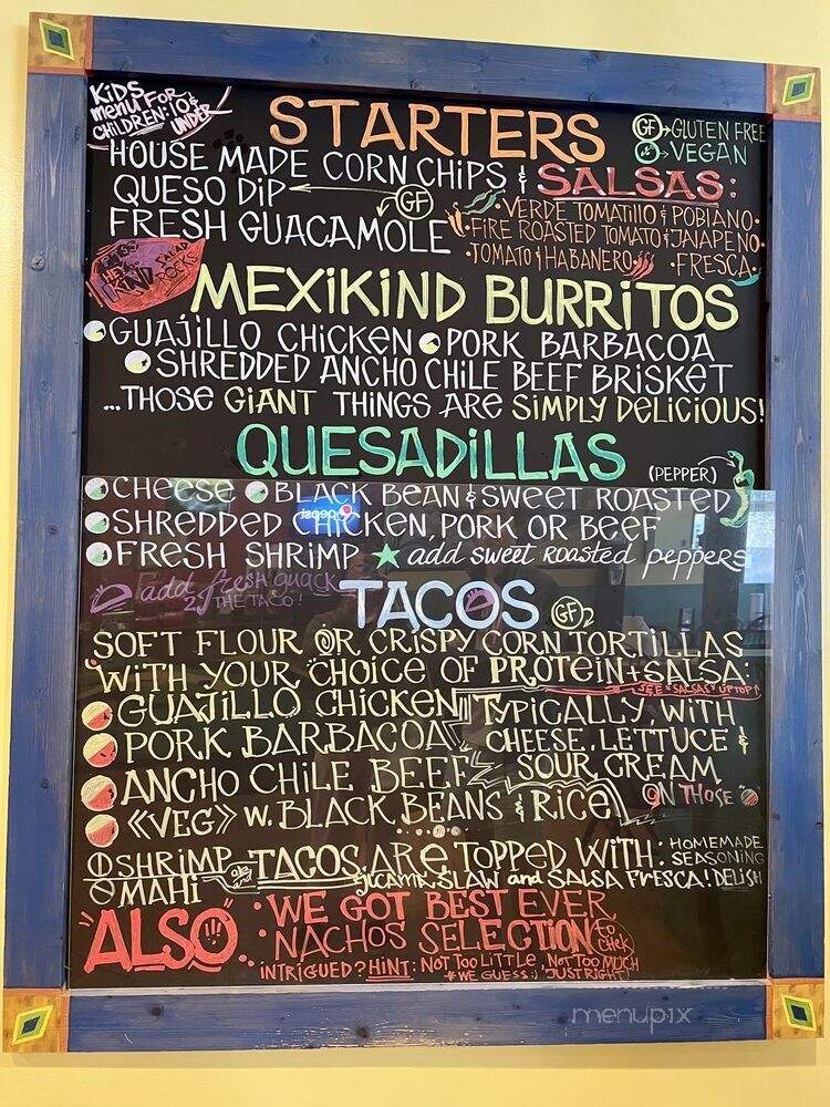 Mexikind - Corolla, NC menu_pic