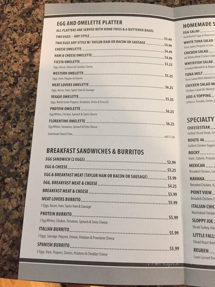 Sunrise Bagels 2 - Wayne, NJ menu_pic
