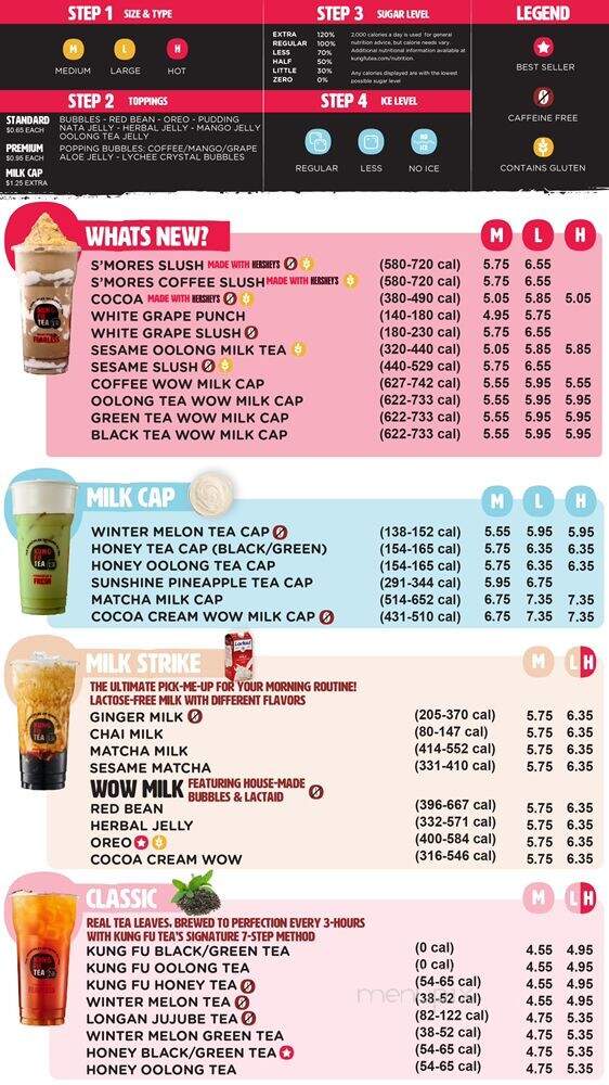 Kung Fu Tea - Middletown, NY menu_pic