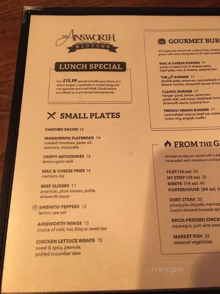 Ainsworth Midtown - New York, NY menu_pic
