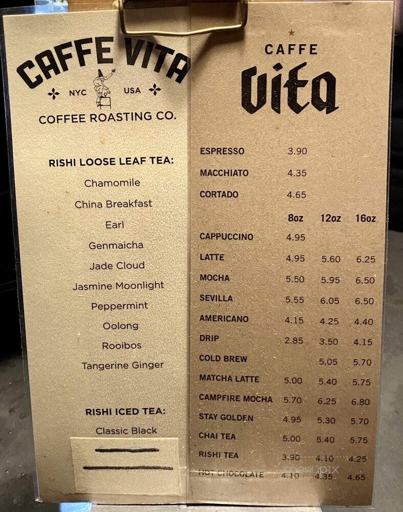 Caffe Vita - New York, NY menu_pic