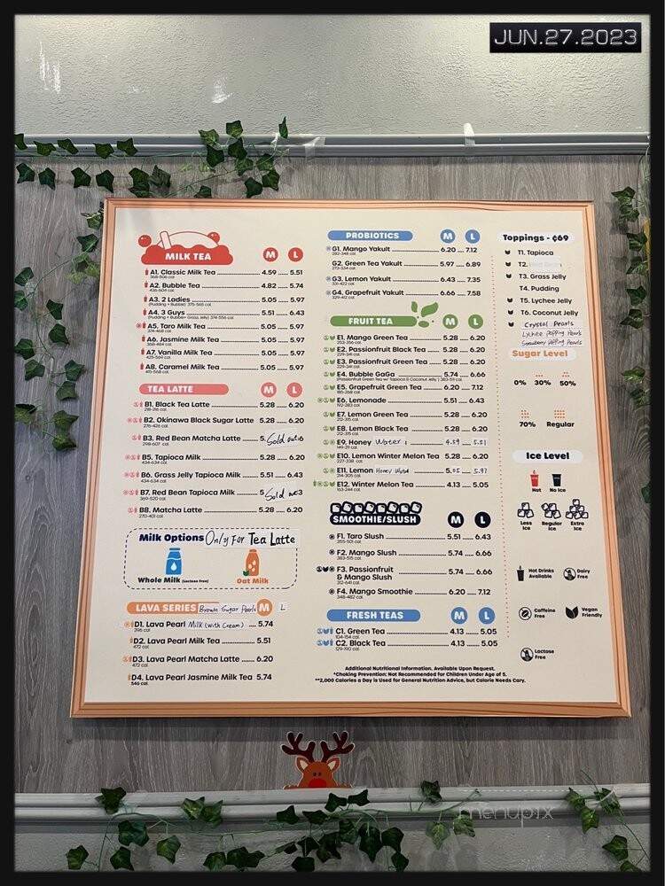 CoCo Fresh Tea & Juice - New York, NY menu_pic