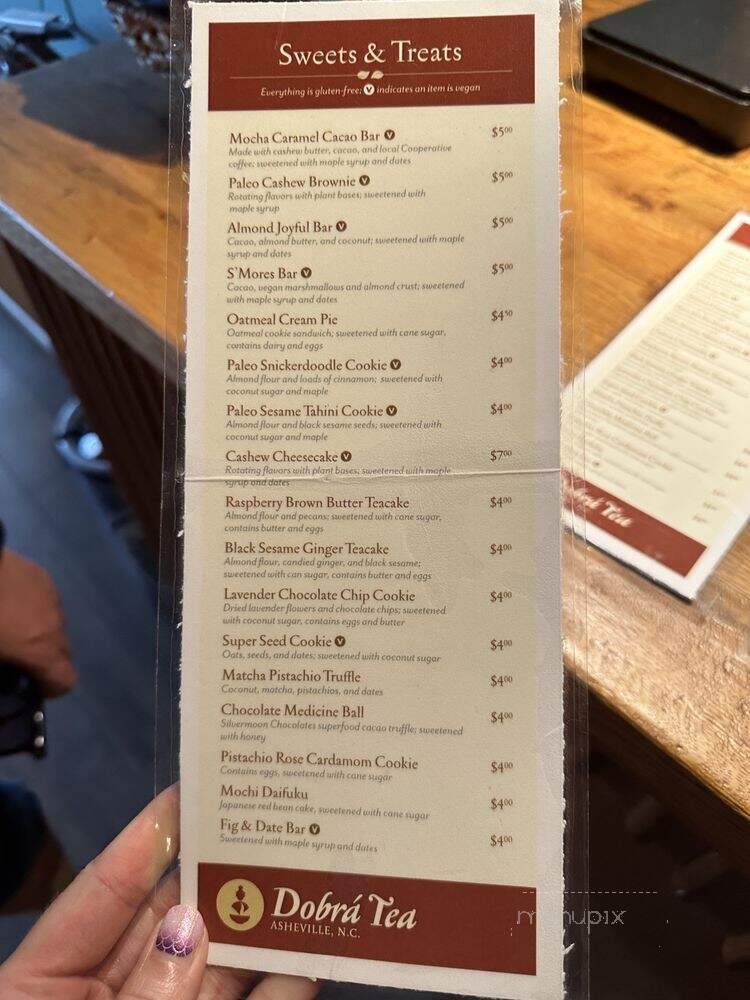 Dobra Tea - Asheville, NC menu_pic