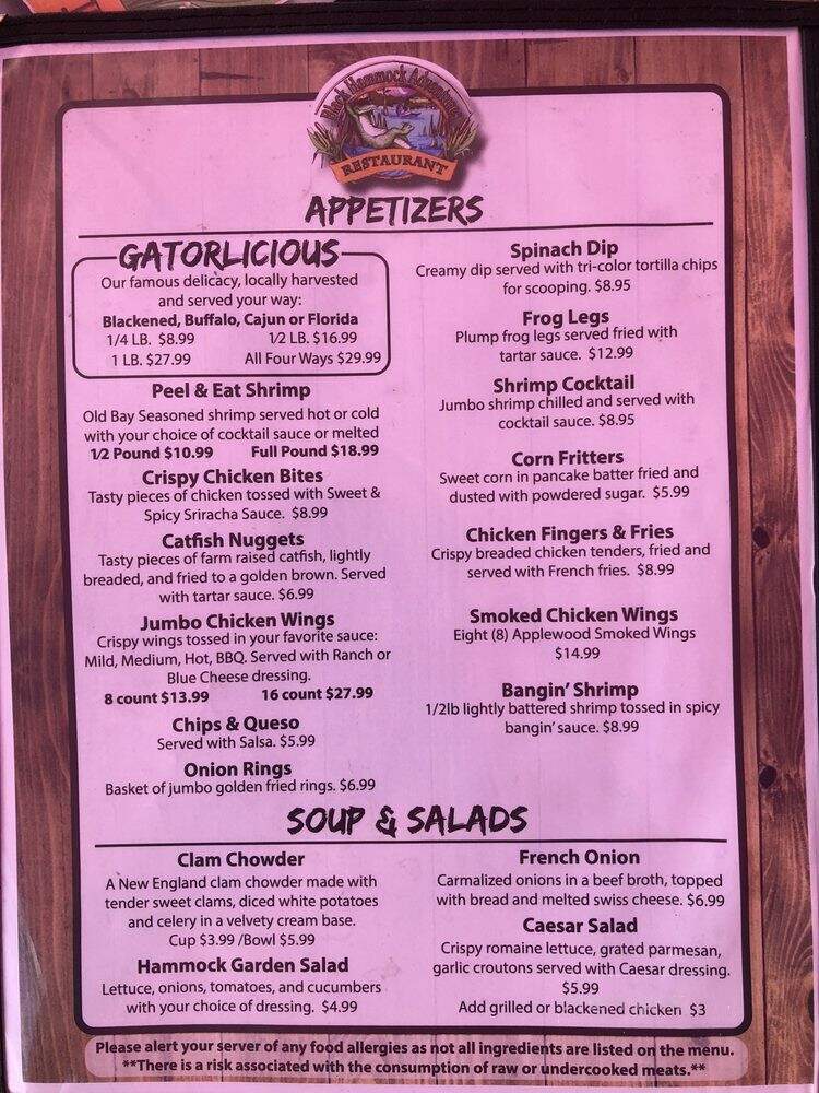 Lazy Gator Bar - Oviedo, FL menu_pic