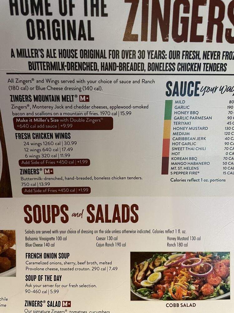 Miller's Ale House Restaurants - Orlando, FL menu_pic