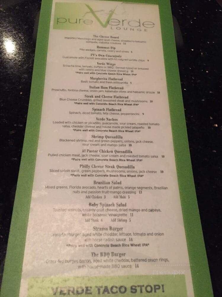 Pure Verde - Miami, FL menu_pic