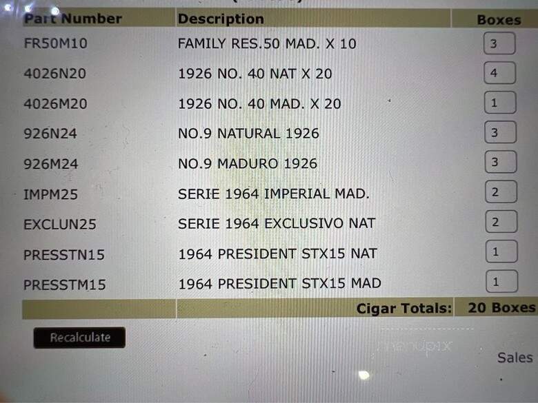 The World Famous Cigar Bar - Fort Myers, FL menu_pic