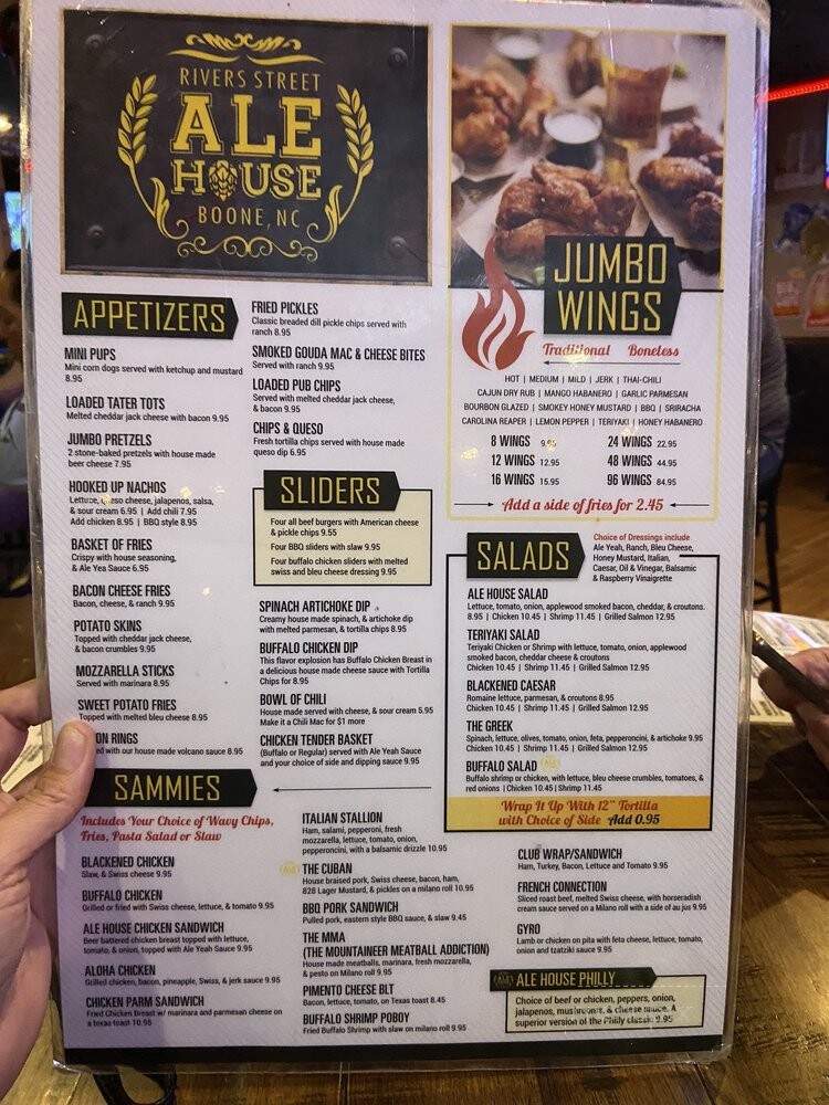 River Street Ale House - Boone, NC menu_pic