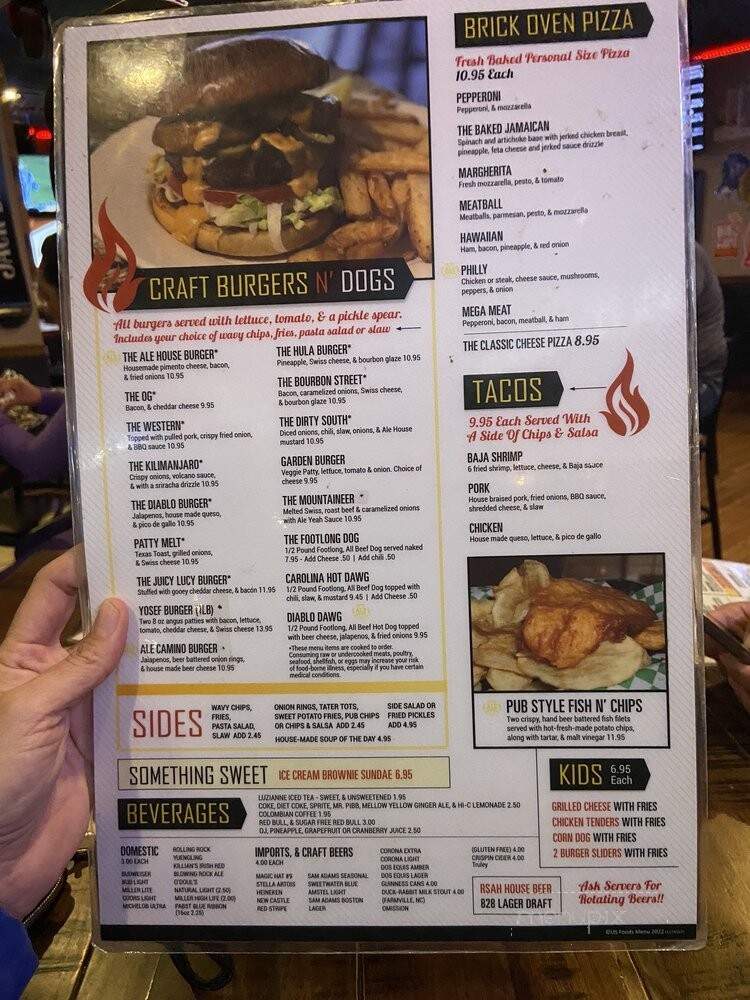 River Street Ale House - Boone, NC menu_pic