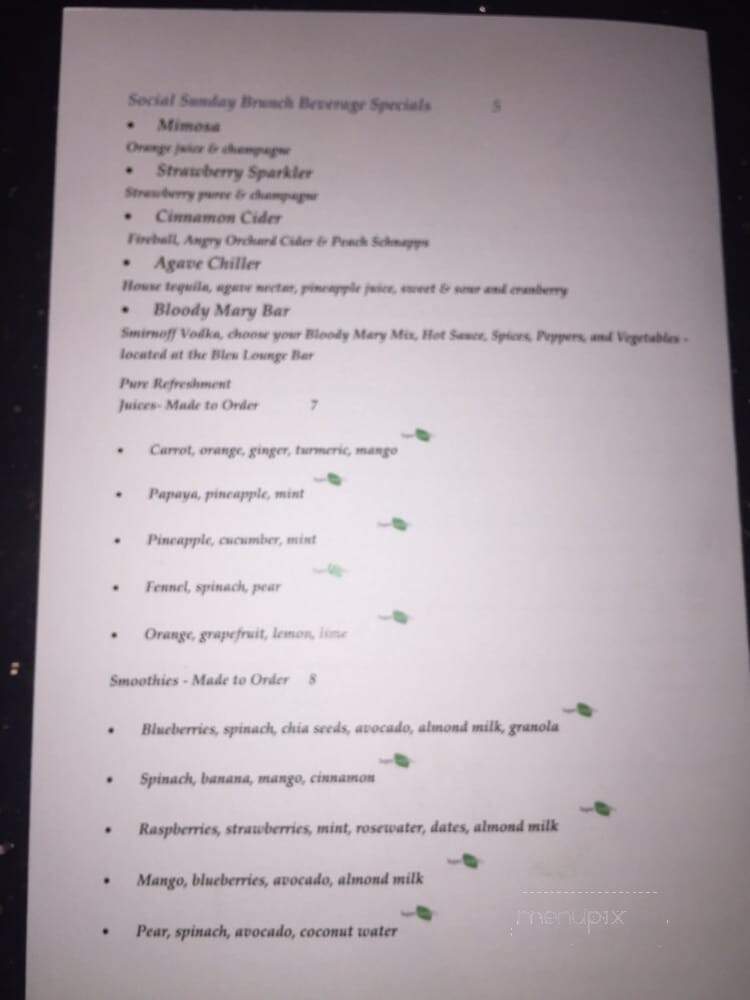 Bleu Restaurant & Lounge - Memphis, TN menu_pic