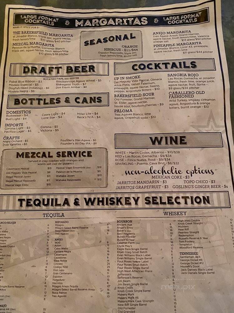 Bakersfield OTR - Cincinnati, OH menu_pic