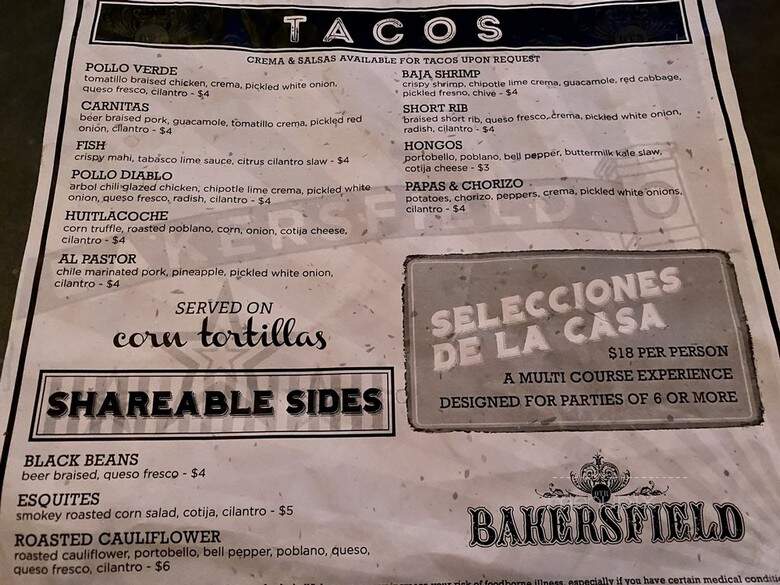 Bakersfield OTR - Cincinnati, OH menu_pic
