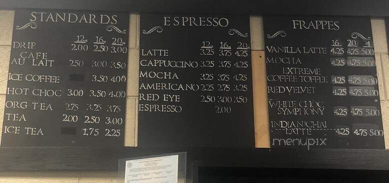 Indulge Coffee - Savannah, GA menu_pic