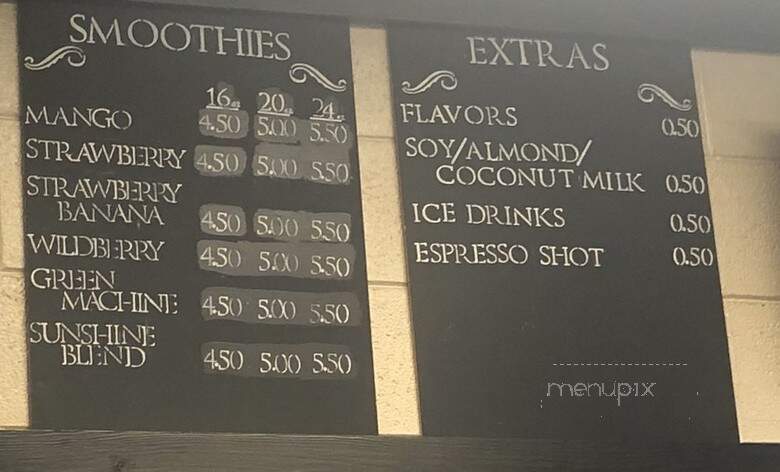 Indulge Coffee - Savannah, GA menu_pic