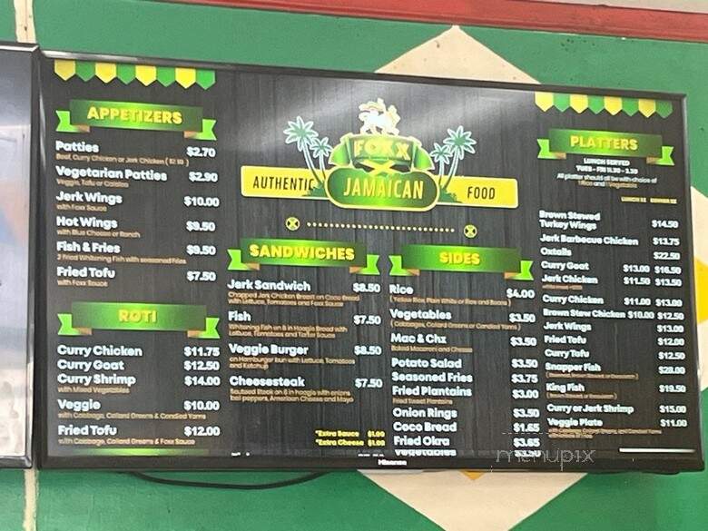 The Original Jamaican Restaurant - Atlanta, GA menu_pic