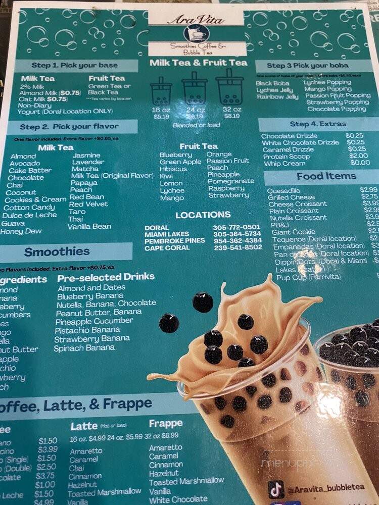 Aravita Coffee, Smoothies And Bubble Tea - Hialeah, FL