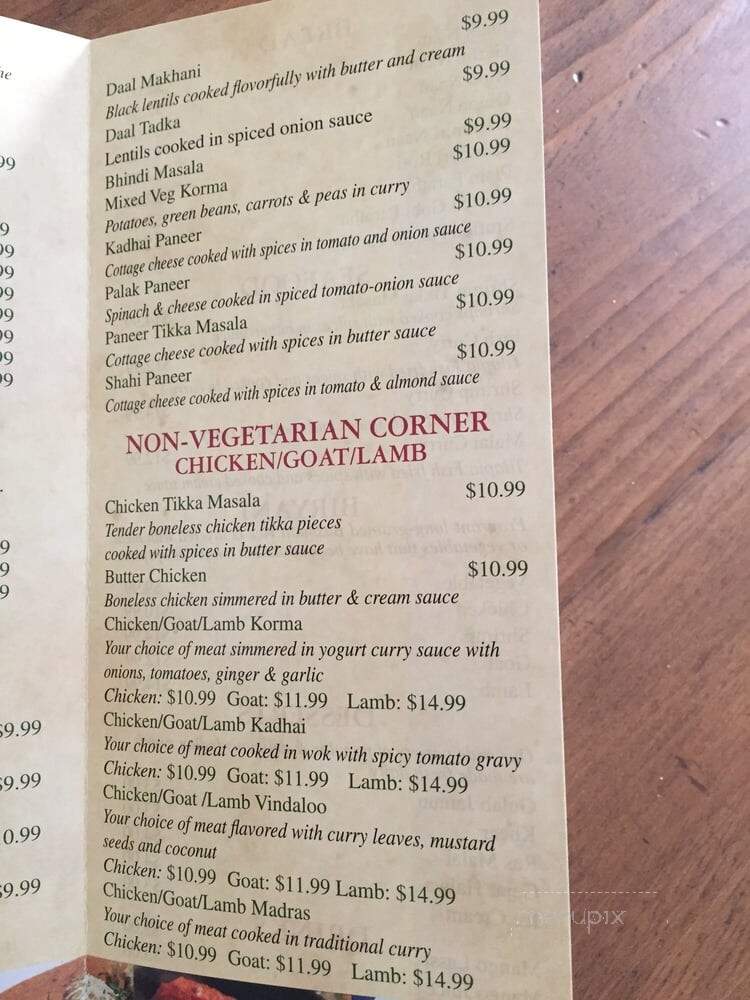 Indian Chillies - Lauderhill, FL menu_pic