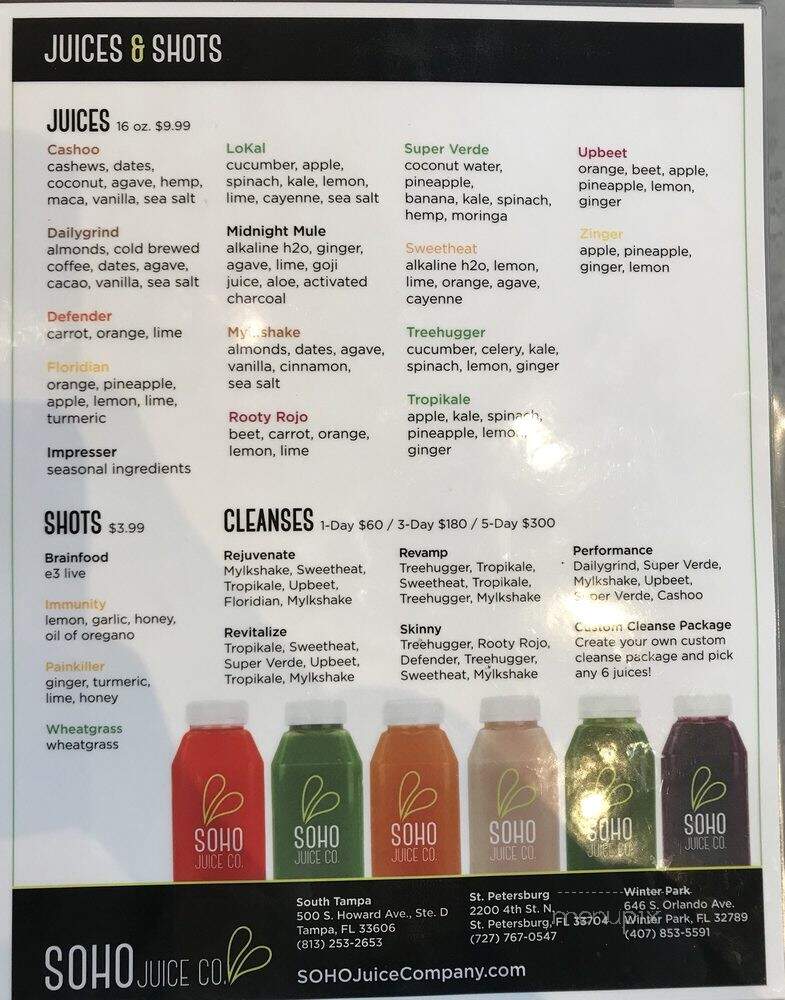 SOHO Juice Co. - Tampa, FL