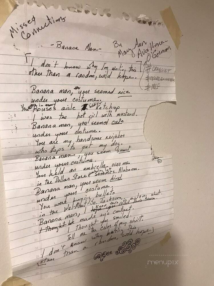 The Greenhouse On Porter - Ocean Springs, MS menu_pic