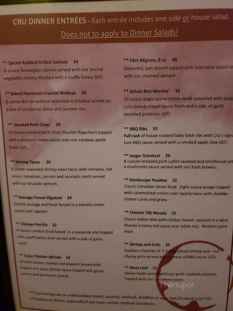 Cru - Oxford, OH menu_pic