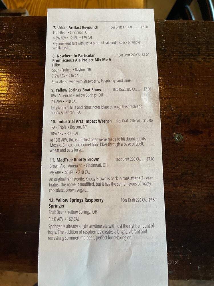 Mudlick Tap House - Germantown, OH menu_pic