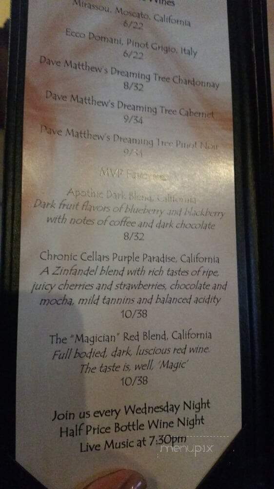 MVP Sports Bar & Grille - Cincinnati, OH menu_pic