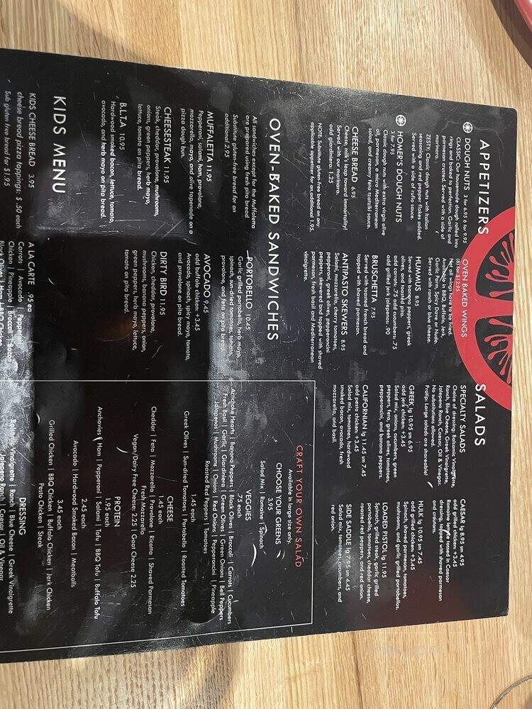Tomato Bar Pizza Bakery - Schererville, IN menu_pic