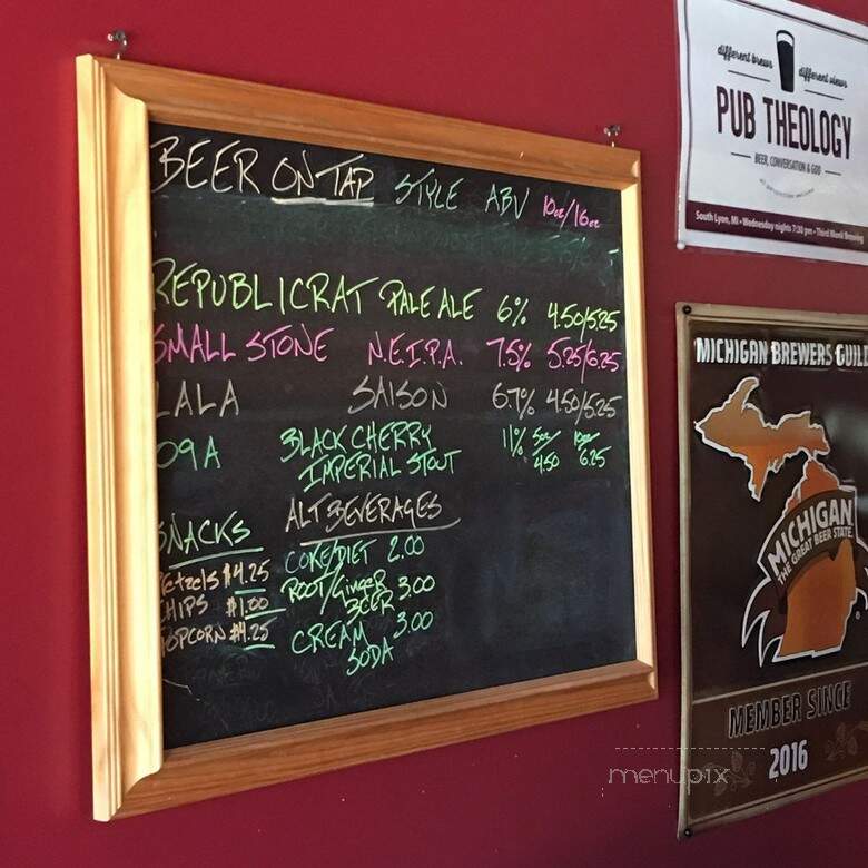 Third Monk Brewing Company - South Lyon, MI menu_pic