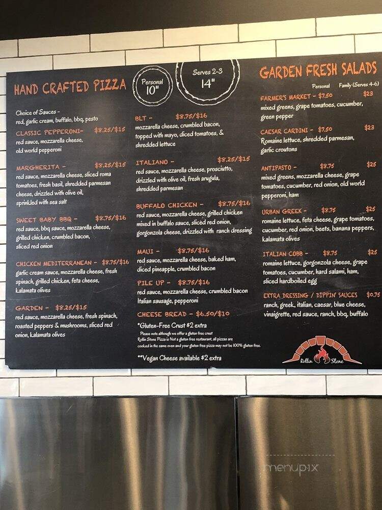 Rollin Stone Wood Fire Pizza - Brighton, MI menu_pic