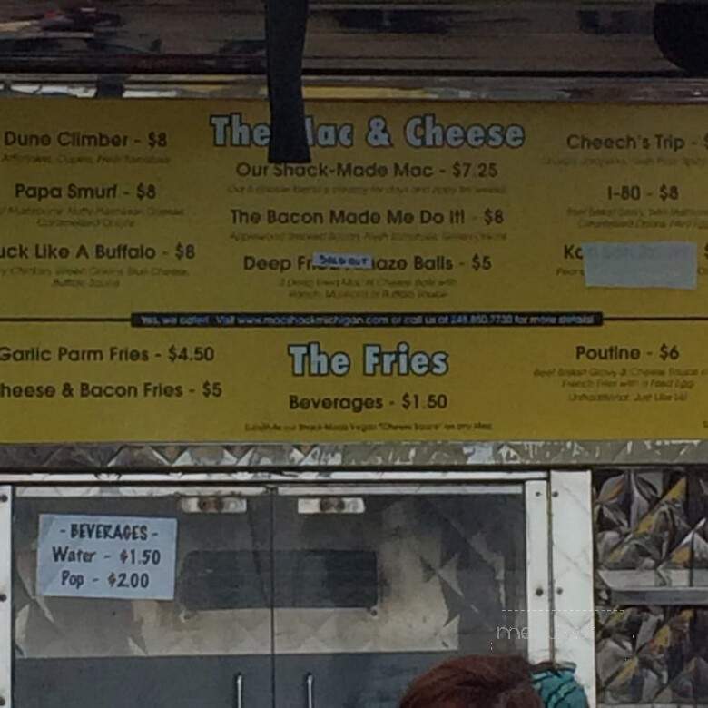 Mac Shack - Detroit, MI menu_pic