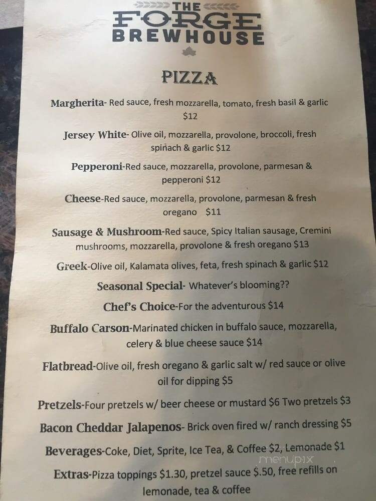 The Forge - Sycamore, IL menu_pic