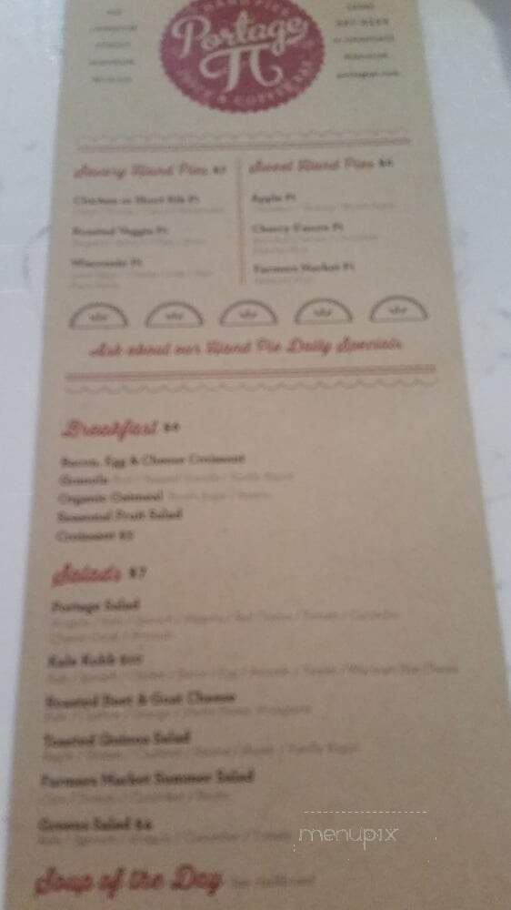 Portage Pi Cafe & Juice Bar - Madison, WI menu_pic