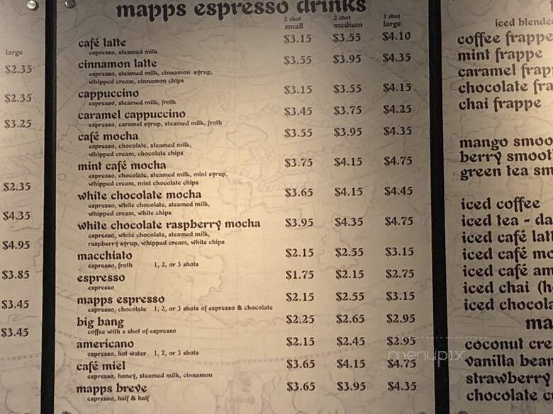 Mapps Coffee - Minneapolis, MN menu_pic