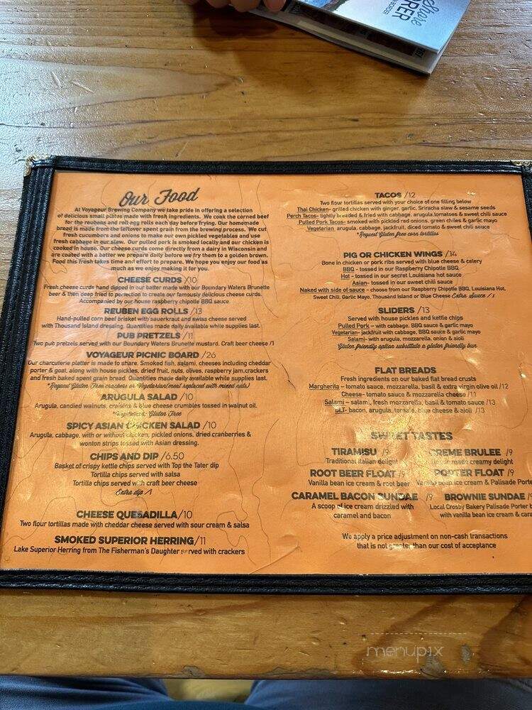 Voyager Brewing Company - Grand Marais, MN menu_pic