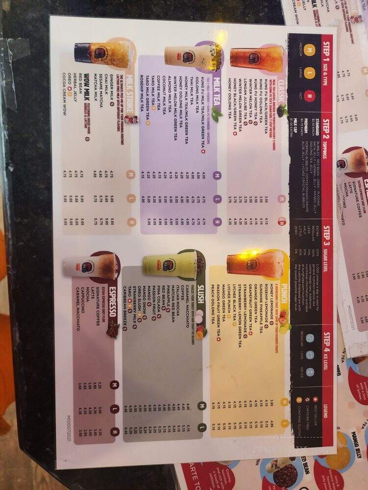 Kung Fu Tea - Evanston, IL menu_pic