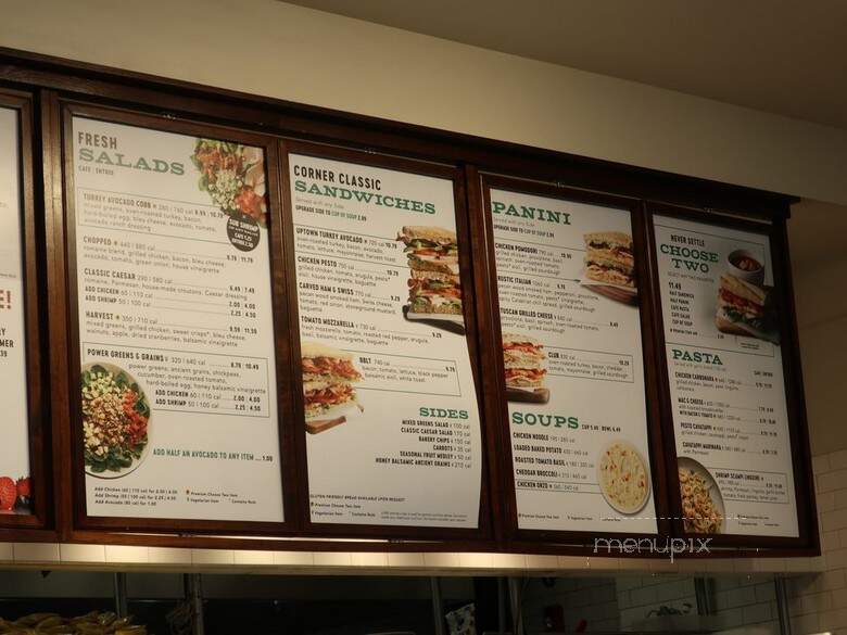 Corner Bakery Cafe - Warrenville, IL menu_pic