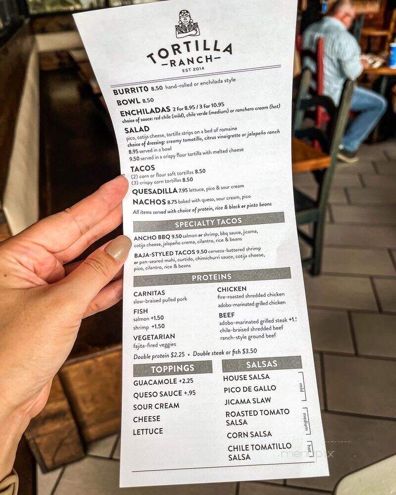 Tortilla Ranch - Overland Park, KS menu_pic