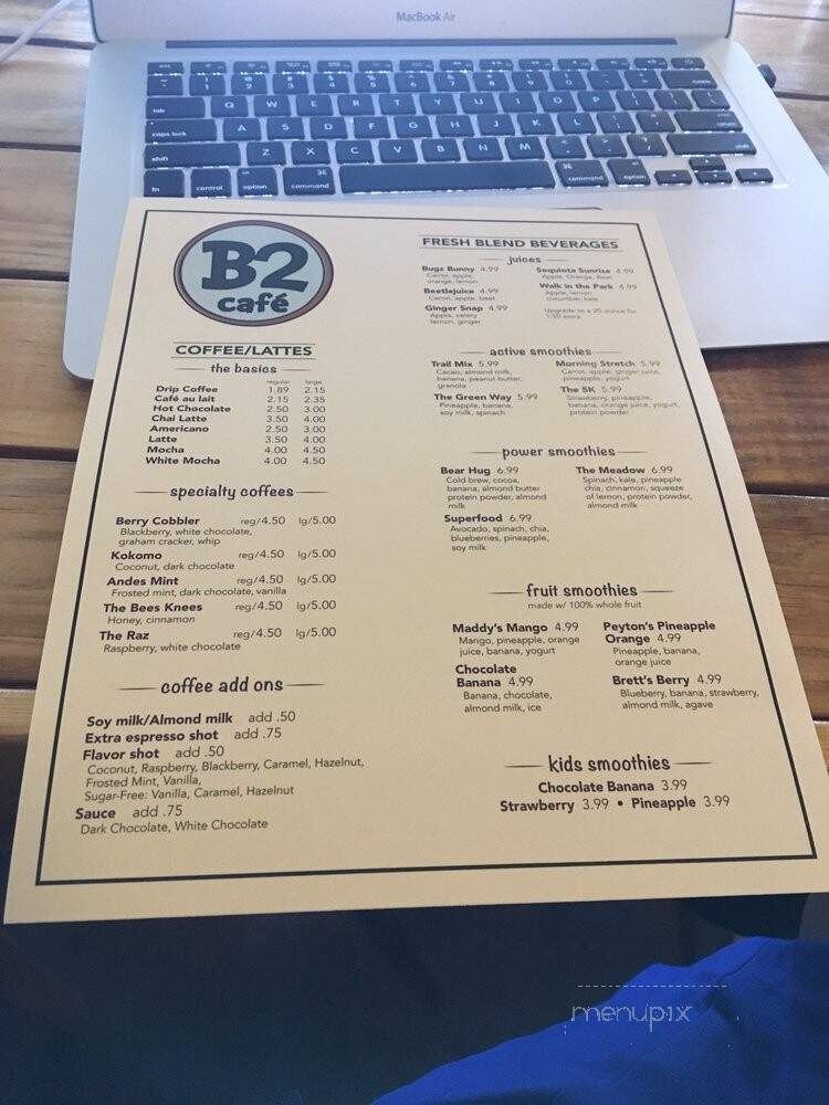 B2 Cafe - Springfield, MO menu_pic