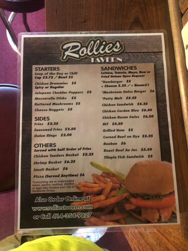 Rollies - Milwaukee, WI menu_pic