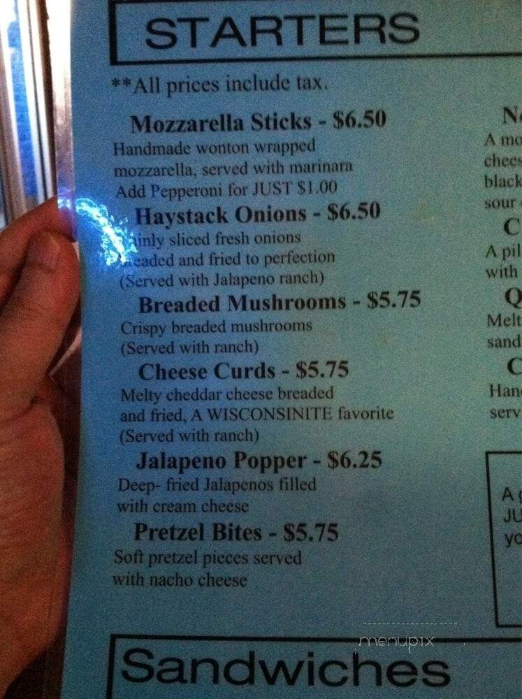 McCarty Park Sports Pub & Grill - Milwaukee, WI menu_pic