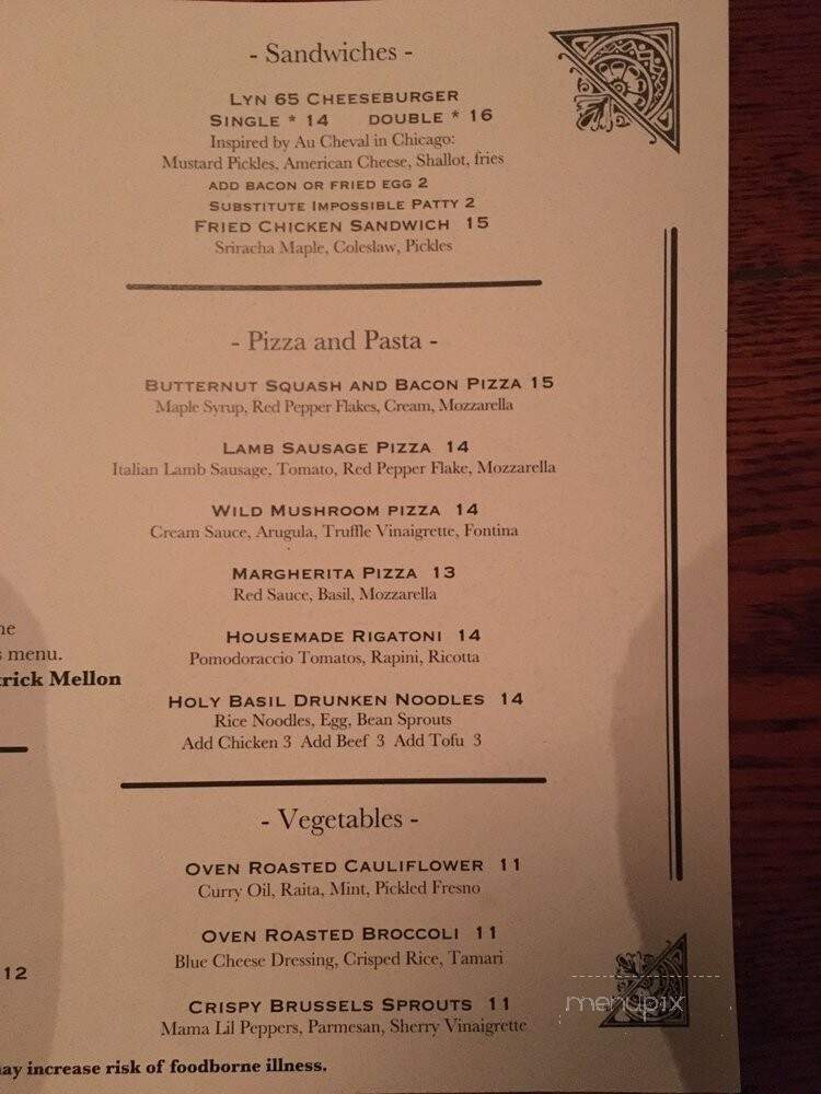 Lyn 65 Kitchen and Bar - Richfield, MN menu_pic