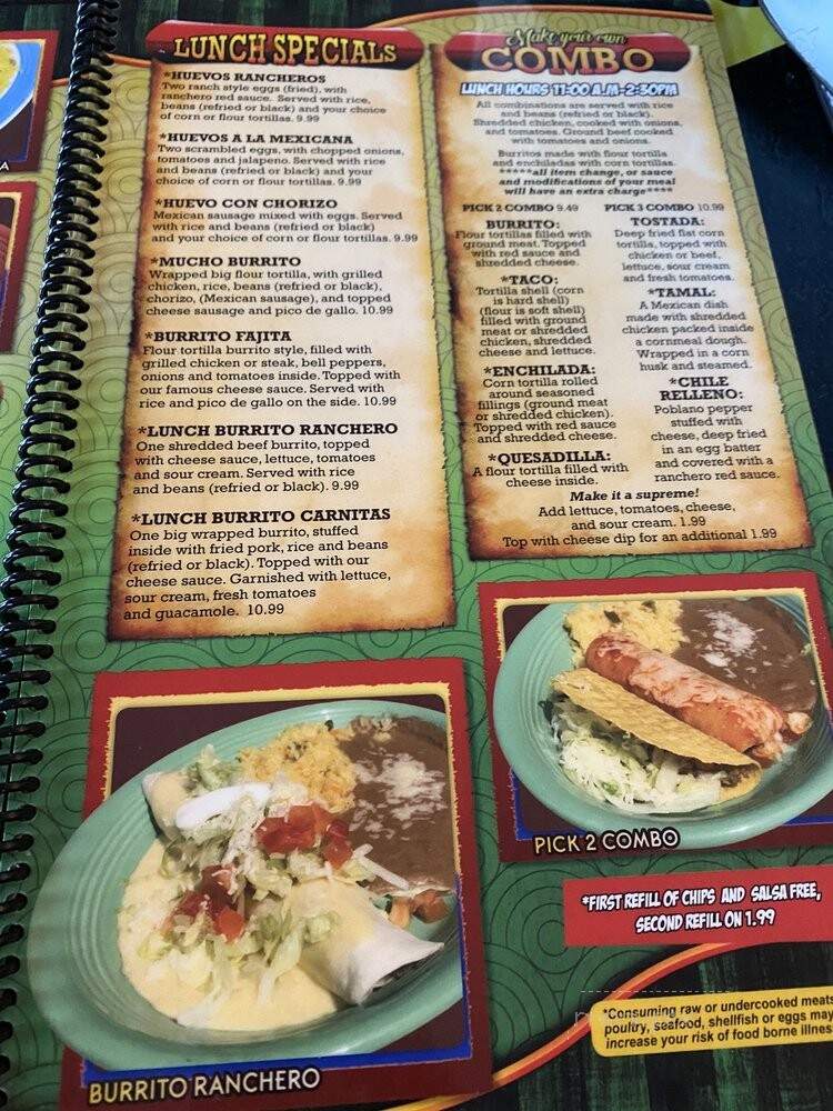 El Loro Mexican Restaurant - Bloomington, MN menu_pic