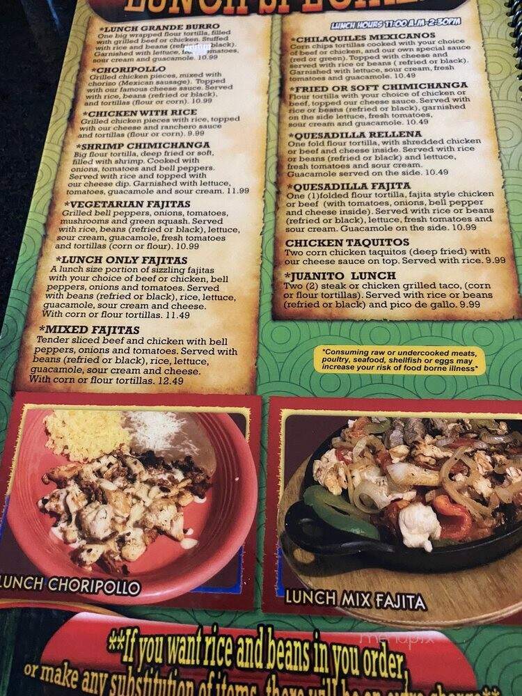 El Loro Mexican Restaurant - Bloomington, MN menu_pic