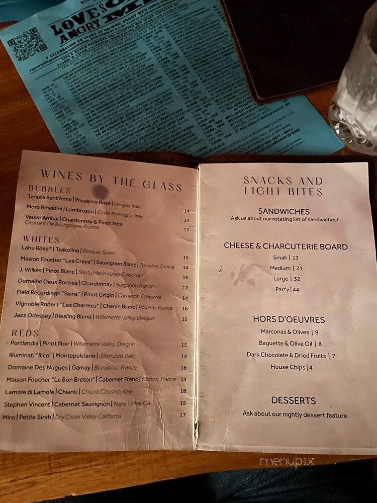 Troubadour Wine Bar - Minneapolis, MN menu_pic