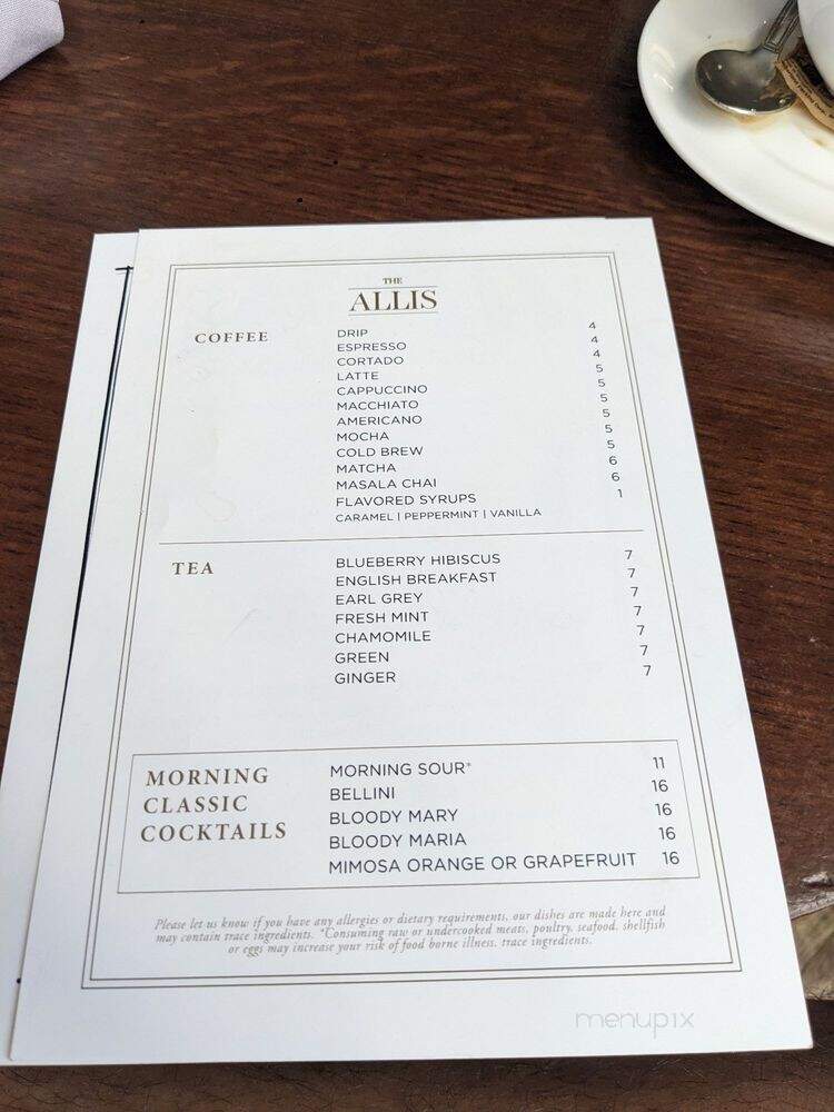 The Allis - Chicago, IL menu_pic